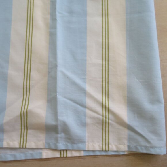Martha Stewart Collection Twin Bed Skirt Striped Blue White Green 15.5" Drop - Picture 7 of 9